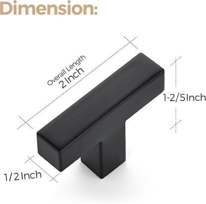 Ravinte 32 Pack 2 inch Length Square Cabinet Pulls Matte Black Stainless Steel Kitchen Drawer Pulls Cupboard Handles Cabinet Handles