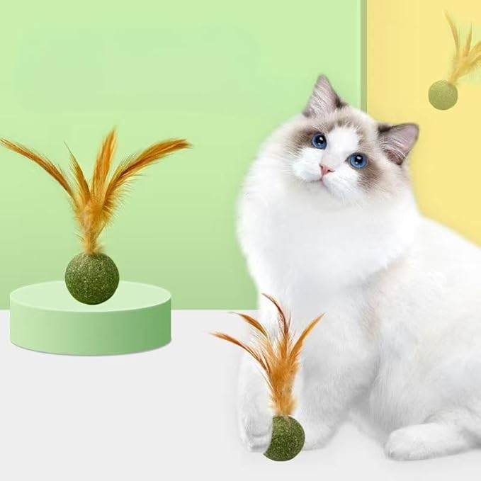 5 Pieces of Catnip Toys Ideal Catnip Ball to Stimulate Cat Exercising and Interacting Toys for Cats-Mewly Pet