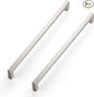 Ravinte 3 Pack Square Cabinet Handles - Satin & Brushed Nickel Drawer Pulls - 12-3/5 Inch Kitchen Cabinet Hardware