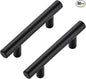 JOY DECOR 60 Pack Cabinet Handles, Black Cabinet Pulls, 2-1/2 in Hole Center Kitchen Hardware, Stainless Steel T Bar Handles for Dresser Drawers