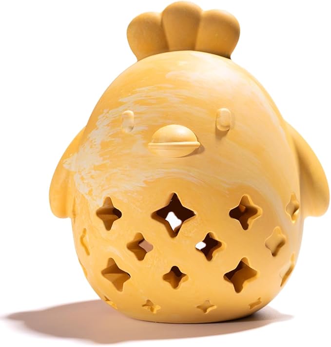 MewaJump Treat Dispenser Dog Toy Puzzle Rubber Chew Toys Treat Food Dispensing Toys for Teeth Cleaning Ball Interactive Enrichment Toys for Puppy, Small, Medium, Large Breeds - Not for Heavy Chewer-Mewly Pet