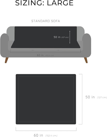 GRACED SOFT LUXURIES Charcoal Faux Fur Throw Blanket | Ultra Soft & Fluffy 50x60 inches | Cozy, Thick & Warm | Perfect for Bed or Couch | Kids & Adults