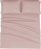 Mejoroom King Size Bed Sheet Set - Hotel Luxury 1800 Bedding Sheets & Pillowcases - 16" Deep Pocket Fitted Sheet, Soft, Breathable, Wrinkle & Fade Resistant - 4 Piece(King, Dusty Pink)