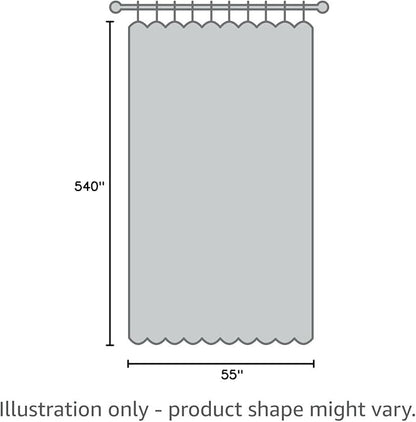 Warm Home Designs 45 Feet Long White Sheer Window Scarf. These XXL Length Valance Scarves 54 X 540 Inches in Size. Great as Bed Canopy or Wedding Arch Draping Fabric. AM White 540"