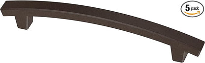 Franklin Brass (5-Pack) – Deep Bronze Cabinet Handles, 5-1/16 Inch Hole Center, Pulls for Drawers, Kitchen Cabinet Door, Dressers | Pierce