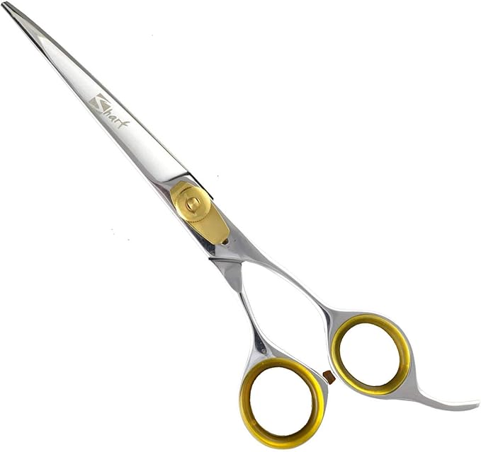 Sharf Gold Touch Grooming Pet Shear, 6.5 Inch Curved Scissors, Use Curved Shears for Cat Shears and Small Dog Shears Or Any Breed Trimming Cuts-Mewly Pet