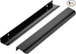 Ravinte Hardware 6 Pack Black Cabinet Handles, 11.8 Inch (300mm) Finger Edge Pulls, 8.8 Inch Hole Center, Finger Pulls for Cabinets