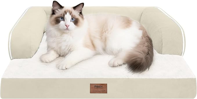 Small Dog Bed and Cat Sofa Waterproof Orthopedic Dog Beds for Small Dogs Cat Bed Comfy Pet Couch Sofa Beds with Washable Removable Cover & Non-Slip Bottom-Mewly Pet