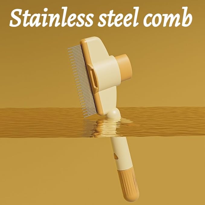 2 Pcs Brush for Cats, brush Cat Comb, Avatore brushs-Removes Fur & Relieves Pain, Upgrade Dog and Cat Hair Removal with Release Button, Multi-function Grooming Brushs for Short&Long Cats-Mewly Pet