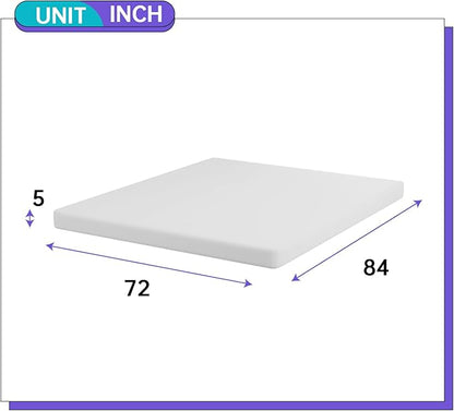 PayLessHere 5 Inch Gel Memory Foam Mattress Fiberglass Free/CertiPUR-US Certified/Bed-in-a-Box/Cool Sleep & Comfy Support,California King