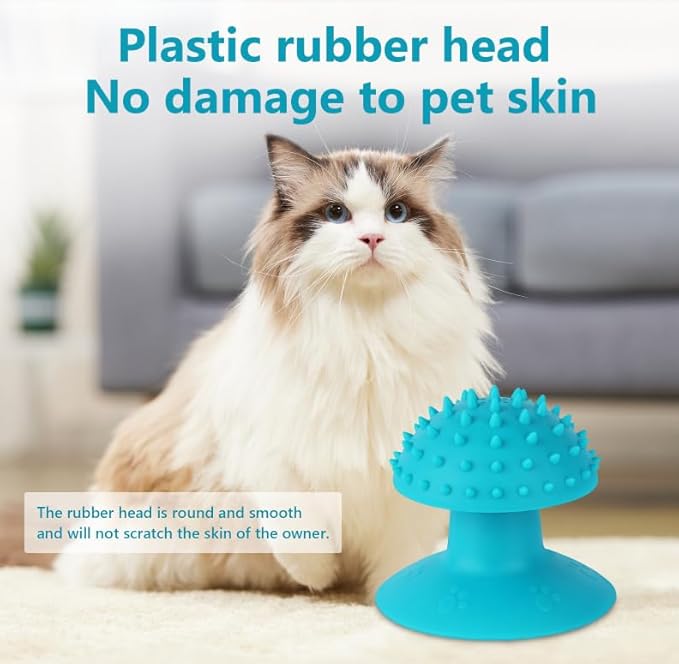 3-Pack Cat Scratcher cat self groomer for Loose Fur Removal, Catnip Massager, Massage Combs for Short & Long Fur Cats and Kittens-Mewly Pet