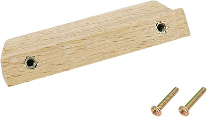 6Pcs Unfinished Wood Solid Furniture Pulls Handles,Unfinished Unpainted Paintable Wooden Handles Cupboard Closet Drawer Handle Pull,Length 3.54",Hole Dis.2.52"