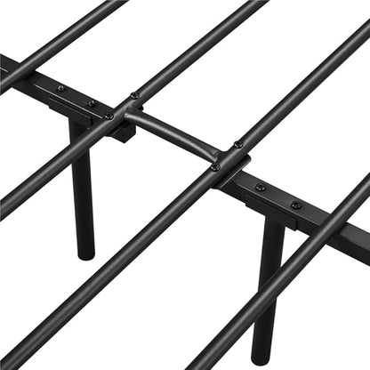 Yaheetech Queen Bed Frames Metal Platform Bed with Headboard&Footboard for Bedrooms/No Box Spring Needed/Easy Assembly/Underbed Space: 12.6’’/Black Queen Bed