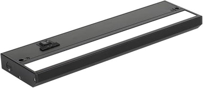 LED Under Cabinet Lighting Hardwired - 3CCT 12 Inch Black Finish - Undercabinet Lights for Kitchen - Linkable Undercounter Dimmable Plug in Light or Hard Wired - Under Counter Fixture Direct Wire