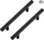 JOY DECOR 60 Pack Cabinet Handles, Black Cabinet Pulls, 4 in Hole Center Kitchen Hardware, Stainless Steel T Bar Handles for Dresser Drawers