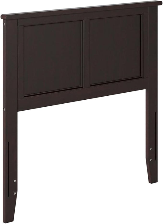 AFI, Madison Twin Solid Wood Panel Headboard with Attachable Charger, Espresso