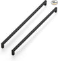 JOY DECOR 10 Pack Cabinet Handles, Black Cabinet Pulls, 18 Inch Kitchen Closet Handles Square Drawer Pulls Stainless Steel Drawer Hardware, 458mm Hole Centers
