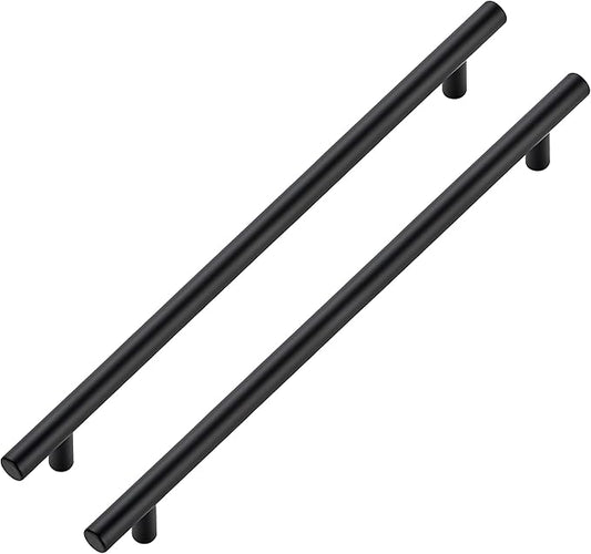 JOY DECOR 45 Pack Cabinet Handles, Black Cabinet Pulls, 10 in Hole Center Kitchen Hardware, Stainless Steel T Bar Handles for Dresser Drawers