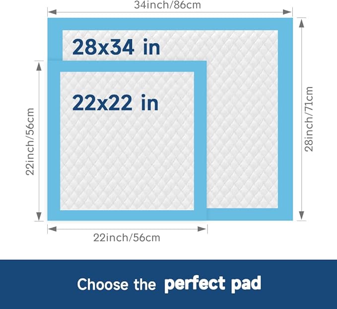 50 Count 28” x 34” XL Disposable Dog Pee Pads, Super Absorbent Leakproof Quick Drying Puppy Pee Pads for Dogs, Extra Large Disposable Dog Training Pads-Mewly Pet