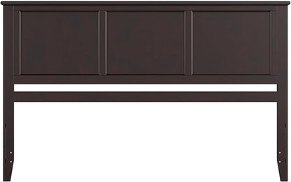 AFI, Madison King Solid Wood Panel Headboard with Attachable Charger, Espresso