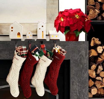 2 Pack Lighted Artificial Poinsettias for Outdoors LED Poinsettia Flowers Artificial Faux Poinsettia Plants Poinsettia Christmas Decorations for Holiday Home Kitchen Decor(10 inch)