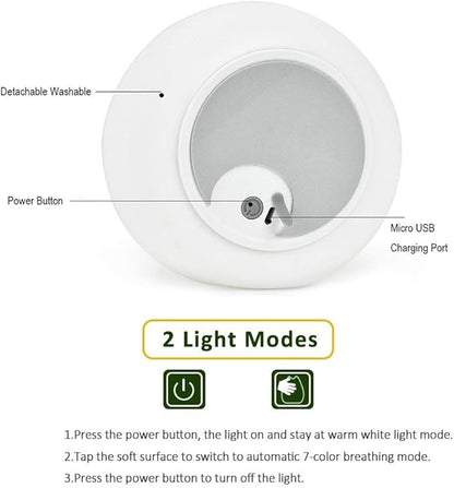 Litake Kitty Night Light, USB Rechargeable Silicone Cute Cat Night Light for Kids Baby Children, 7-Color Changing LED Cat Lamp Nursery Nightlights for Kids Bedroom (Celebrity)