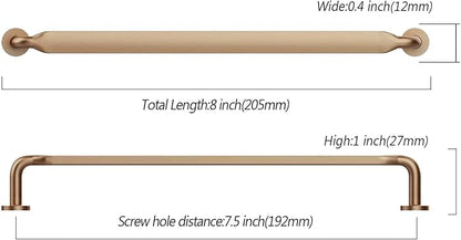Asidrama 20 Pack 7.5 Inch(192mm) Champagne Bronze Kitchen Cabinet Handles, Cabinet Pulls Kitchen Cabinet Hardware for Cupboard Drawer Pulls