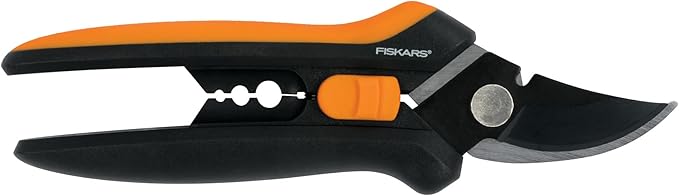 Fiskars Floral Pruning Shears - Plant Cutting Scissors/Garden Clippers For Deadheading and Working with Flowers - Black/Orange-Mewly Pet