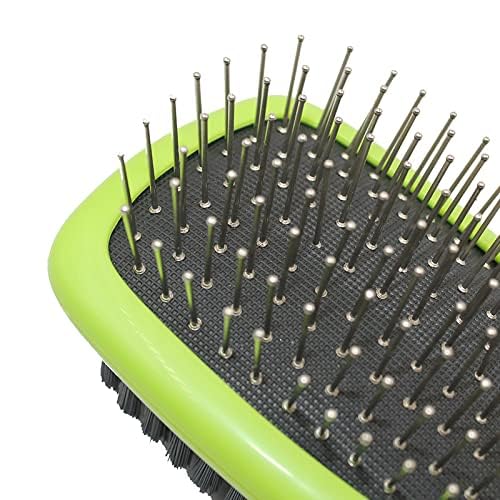 H&H Pets 2-in-1 Grooming Brush for Dogs & Cats - Pin Slicker and Bristle Brush Combo, Perfect for Pet Hair Grooming-Mewly Pet