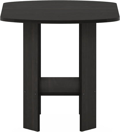 Furinno SIMPLE DESIGN Side Table, 2-Tier End Table, Open Shelves Night Stand, Bedside Table, for Living Room, Bedroom, Espresso