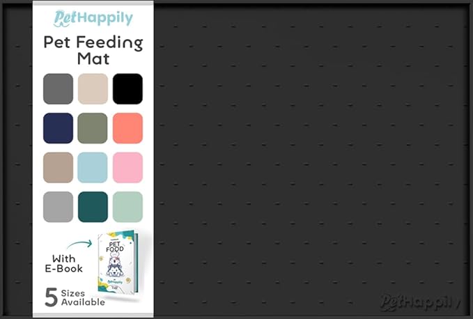 Dog Food Mat - 24x15” Large Silicone Pet Food Mat, Raised Edges for Food and Water Prevent Spill, Waterproof Cat Food Mat Protect Floors,Easy Clean Dog Bowl Mats for Food and Water-Mewly Pet