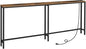 HOOBRO 78.7" Narrow Console Table with Charging Station, 5.9" Sofa Table with 2 Power Outlets and USB Ports, Long Entryway Tables Behind Couch Table, for Hallway, Living Room, Rustic Brown BF205UXG01