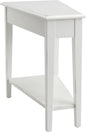 Leick Home Haven Ridge Wedge End Table, Tapered Side Table, Farmhouse White, 214395