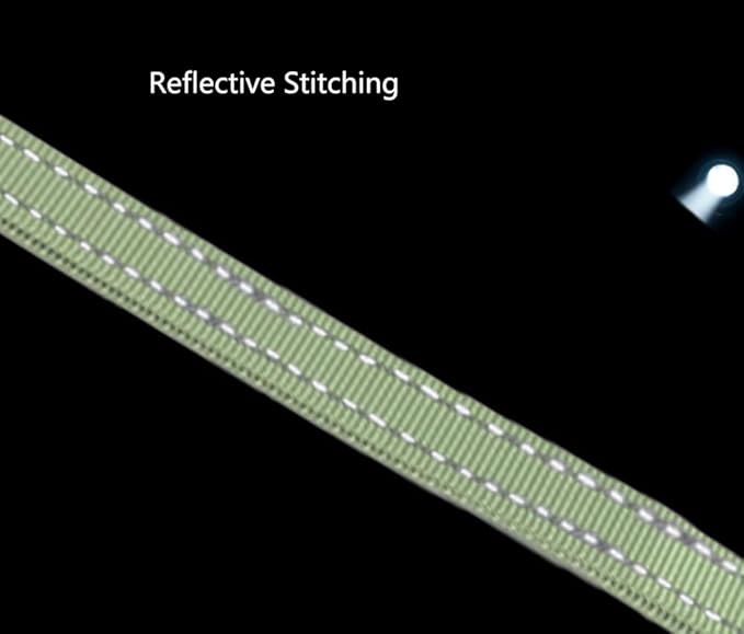 Hands Free Dog Leash for Large Medium Dogs Heavy Duty Bungee Reflective Adjustable Waist Leashes for Walking Running with Car Buckle 4-6FT (Green-1)-Mewly Pet