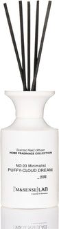 M&SENSE Minimalist Large Reed Diffuser 300ml, Puffy Cloud Dream Scented with Natural Essential Oils, Long Lasting with 7 Sticks, Non-Toxic Home Fragrance for Bedroom, Bathroom Decor