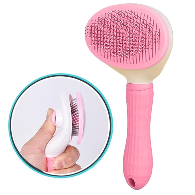 Namylya Cat Brush for Shedding & Grooming – Slicker Brush for Dogs and Cats with Long Hair – Removes Tangles, Mats & Loose Fur-Mewly Pet