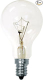 GE Lighting Decorative A15 Incandescent Ceiling Fan Light Bulb, 40-Watts, Crystal Clear, 2-Pack