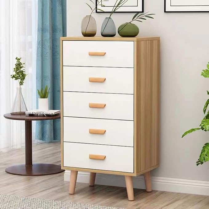 Mysummer 5PCS Wooden Handles Solid Handle for Drawers Clear Coated Smoothly Hole Distance 3.78 inch for Furniture Wardrobe Cupboard Closet Drawer Handle Pull (Clear Painted)