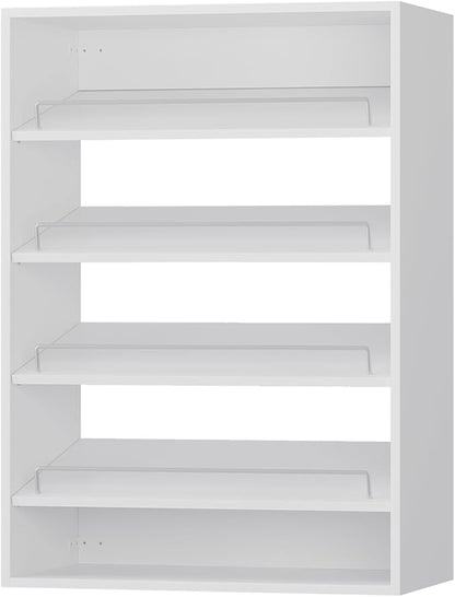 ROOMTEC 31.5" Shoe Shelf Short Tower Closet Unit, Modular Closet System with Shelf, Wardrobe Organizer for Bedroom or Walk-in Closet, Wall Mounted, Customizable Clothes Storage Unit, White
