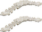 2Pcs Euro Rose Decorative Cabinet Pull Handles, Ivory White, Zinc Alloy, 5" Hole Center