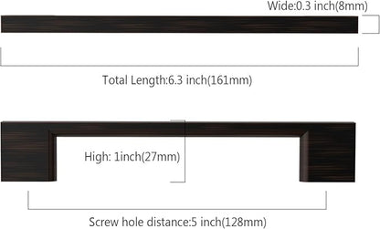 Asidrama 10 Pack 5 Inch(128mm) Oil Rubbed Bronze Kitchen Cabinet Handles, Cabinet Pulls Kitchen Cabinet Hardware for Cupboard Drawer Handles Pulls