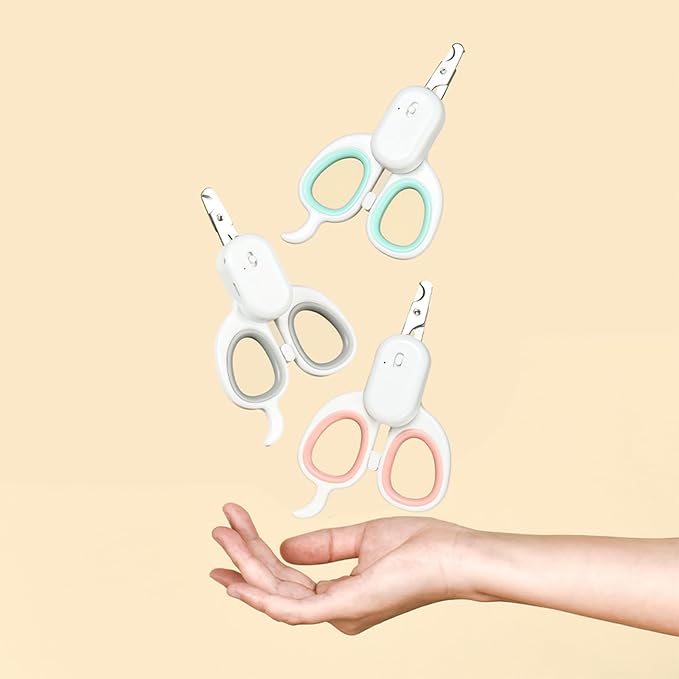 PAKEWAY Pet Nail Clipper with LED & -U-V Light, Cat Claw Trimmer with Ultra Bright LED Light for Nail Bloodline to Avoid Over Cutting, Sharp Angled Blade Grooming Tool for Dog Cat Rabbit Small Animals-Mewly Pet