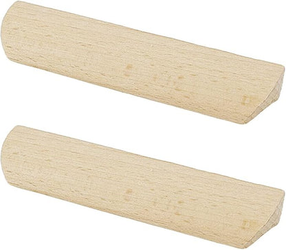 2Pcs Unfinished Wood Solid Furniture Pulls Handles,Unfinished Unpainted Paintable Wooden Handles Cupboard Closet Drawer Handle Pull,Length 4.84",Hole Dis.3.78"