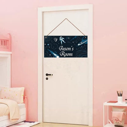 Personalized Space Decor for Boys Room Outer Space Theme Room Decor for Boys,Astronaut Wall Art Decor for Kids Room Boys Bedroom Comet Nursery Playroom