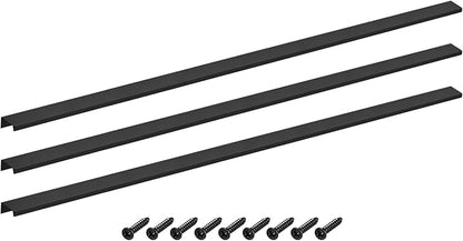 uxcell Cabinet Finger Edge Pull, 3pcs 800mm/31.5 Aluminum Alloy Back Mount Hidden Cabinet Pulls Concealed Handle for Home Kitchen Drawer Cabinet, Black