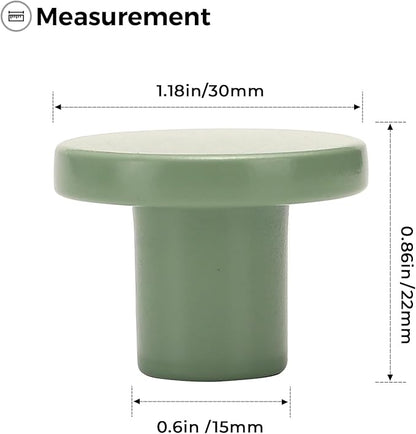 Ravinte 1 Pack Cabinet Knobs Light Green Kitchen Cabinet Knobs Round Dresser Drawer Pulls Closet Door Pulls 1-1/5 Inch