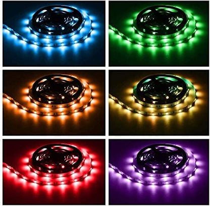 phopollo Led Strip Lights Color Changing 16.4ft Flexible 5050 RGB Led Lights Kit with Power Supply and 44 Keys Remote