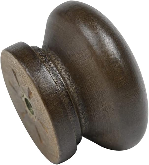 Mysummer 8 Pack Round Wood Drawer Knobs Black Walnut Finished Kitchen Cabinet Pulls Handles Hardware for Kitchen Cabinets Furniture Dresser Wardrobe Cupboard Drawer Pulls Knobs