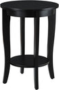 Convenience Concepts American Heritage Round End Table, Black