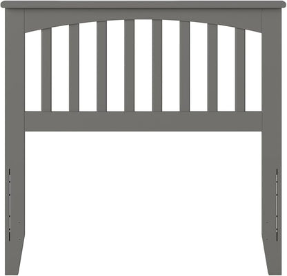 AFI, Mission Twin Solid Wood Headboard with Attachable Charger, Grey